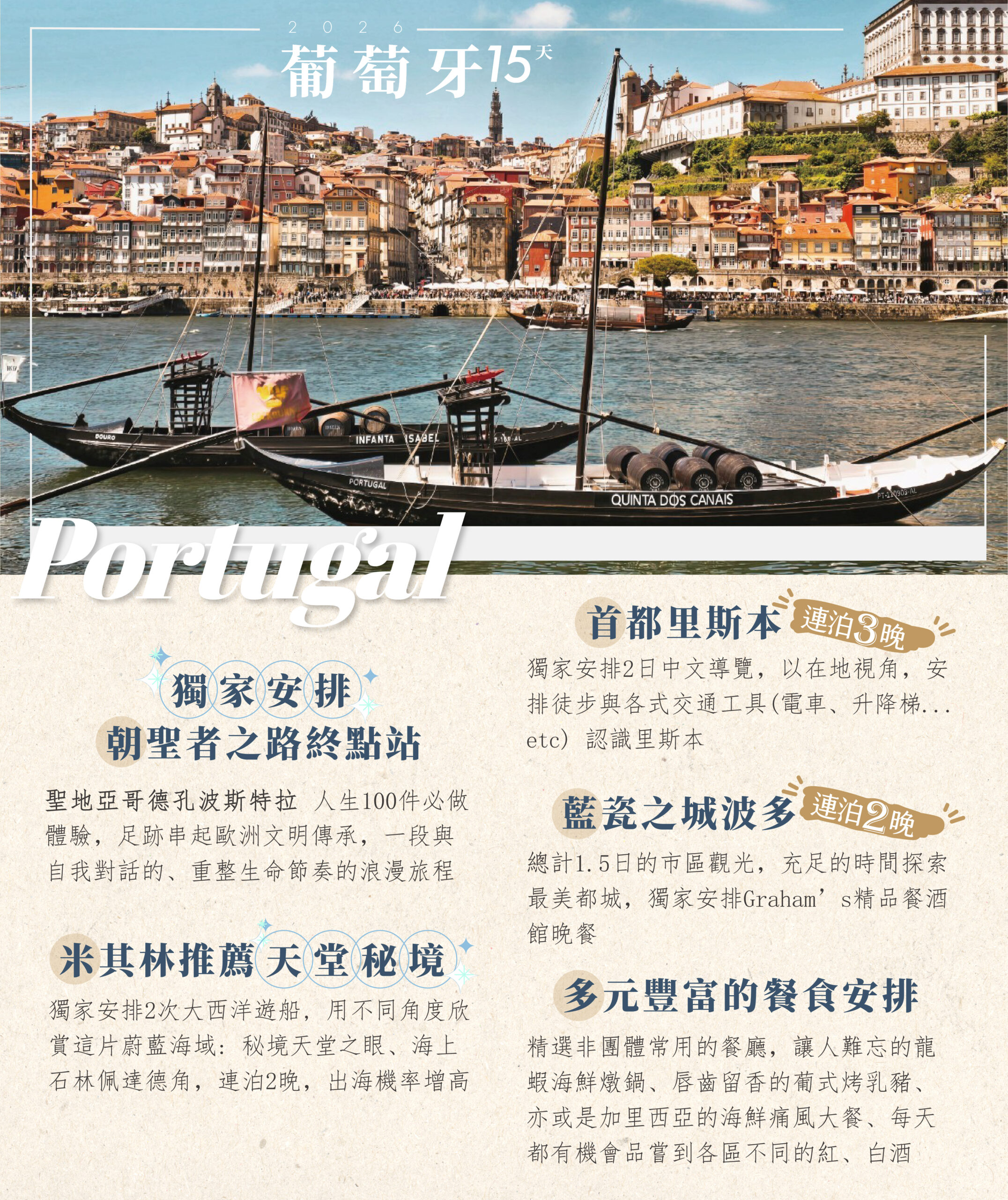 2026葡萄牙15天－行程特色｜展繹旅行社
