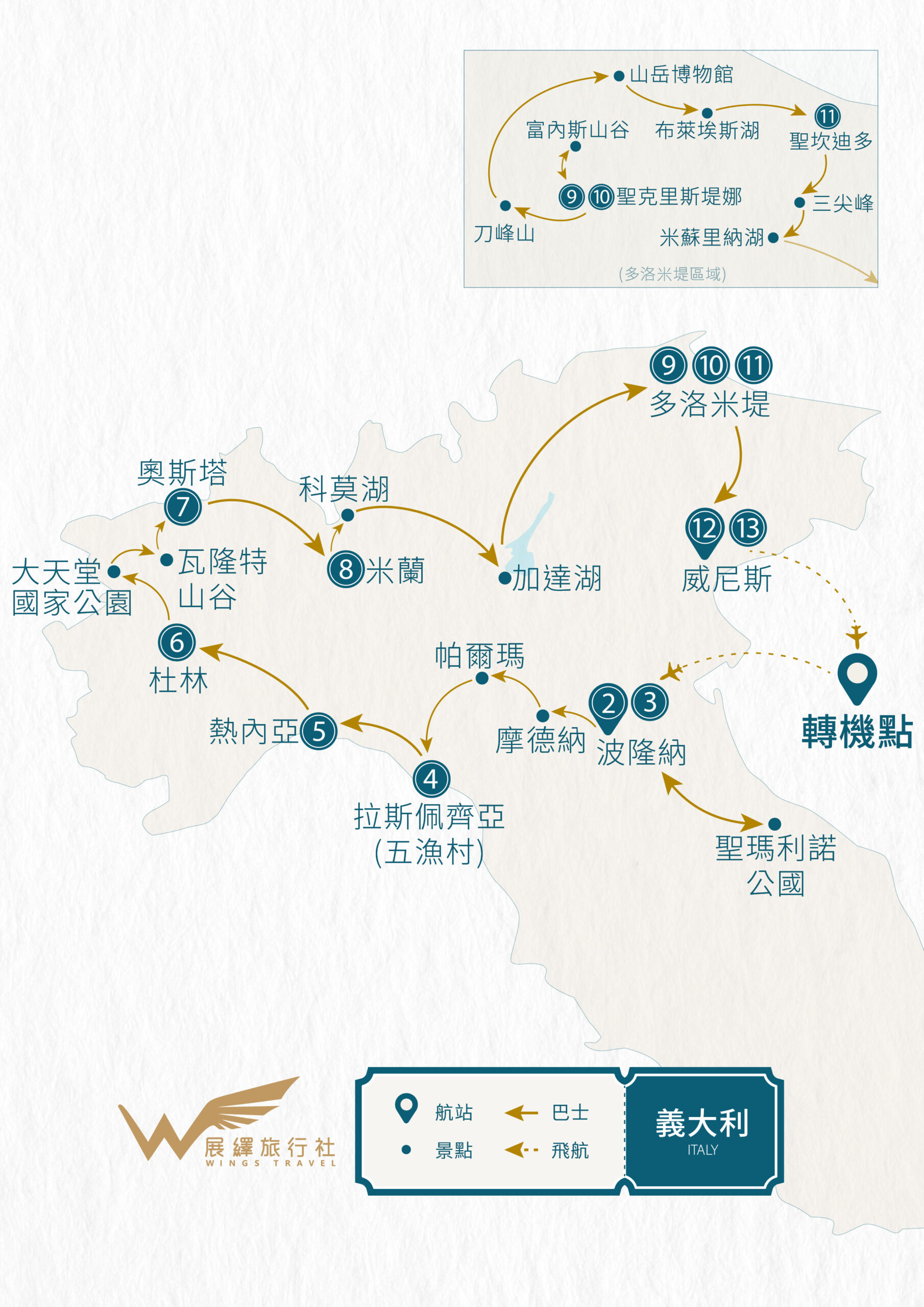 2026義大利 多洛米堤 15天 -每日行程|展繹旅行社