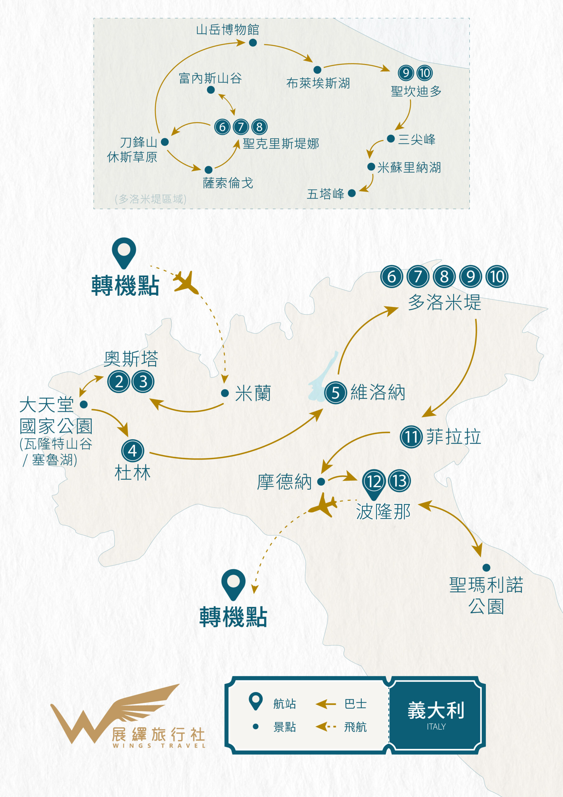 2026義大利 多洛米堤 15天【健行版】-每日行程|展繹旅行社