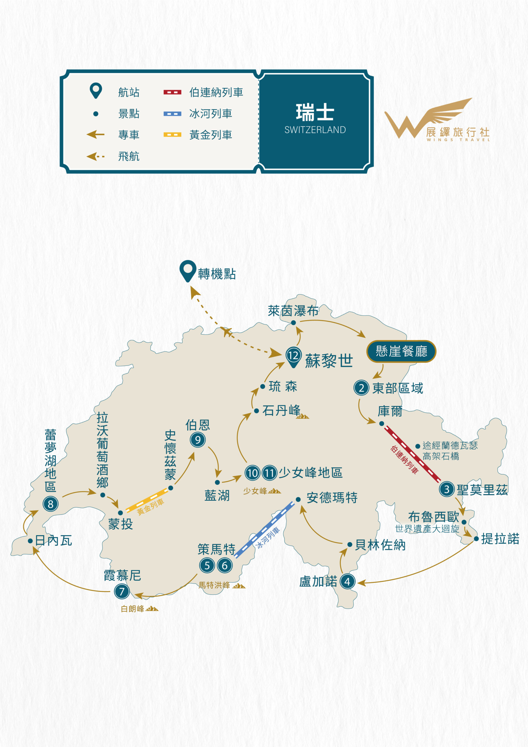 2027瑞士 單國深度 14天-每日行程|展繹旅行社